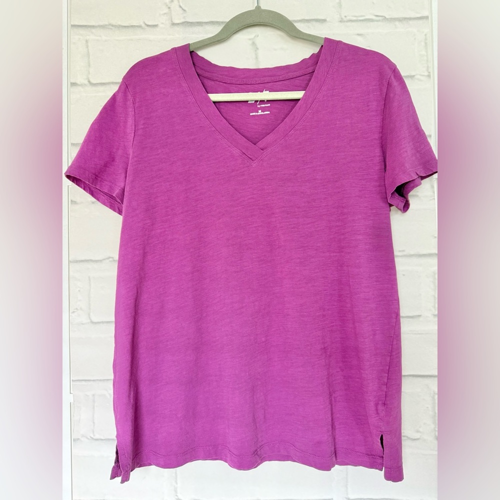 Basic purple cotton tee